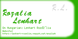 rozalia lenhart business card